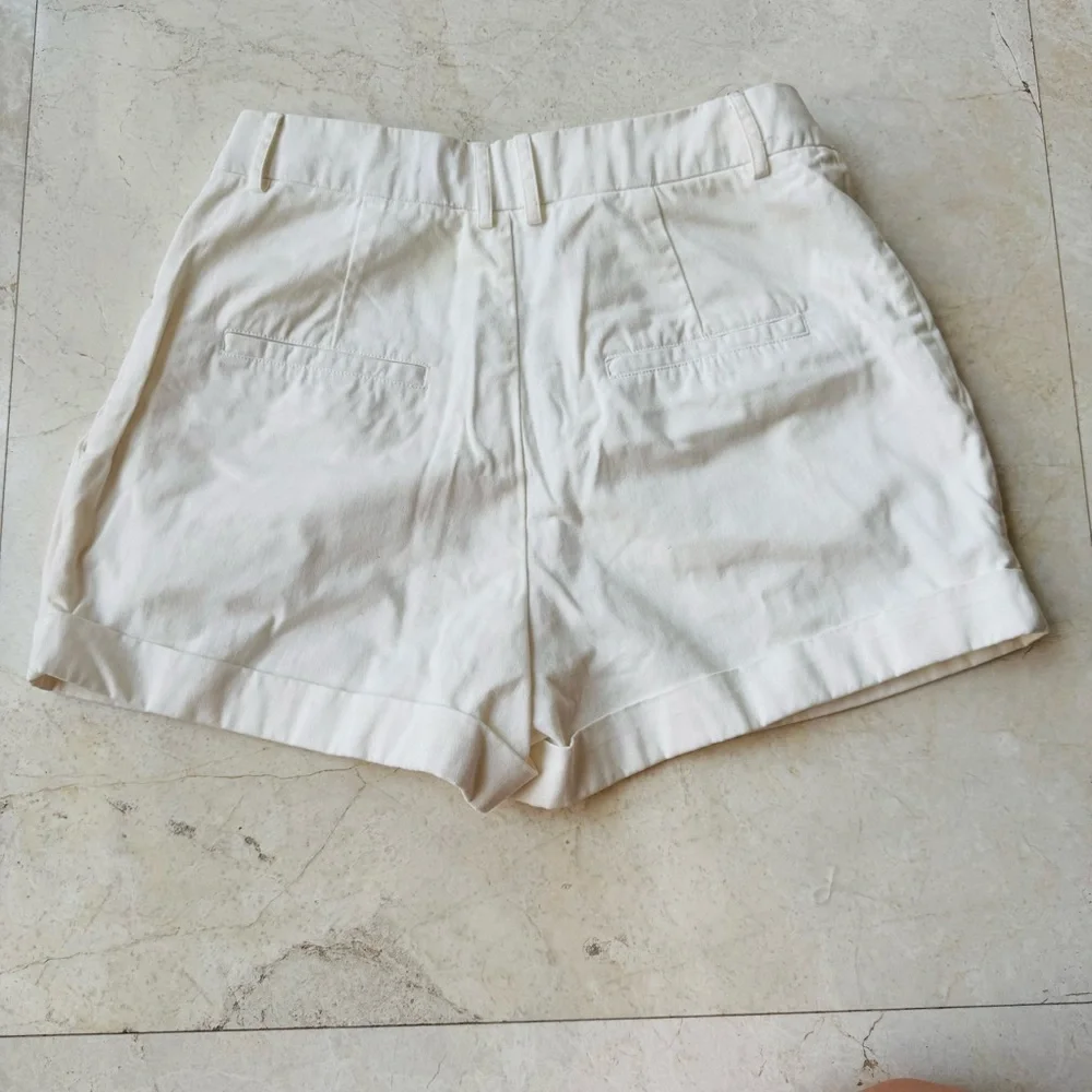 Staud White High Waist Shorts size 2